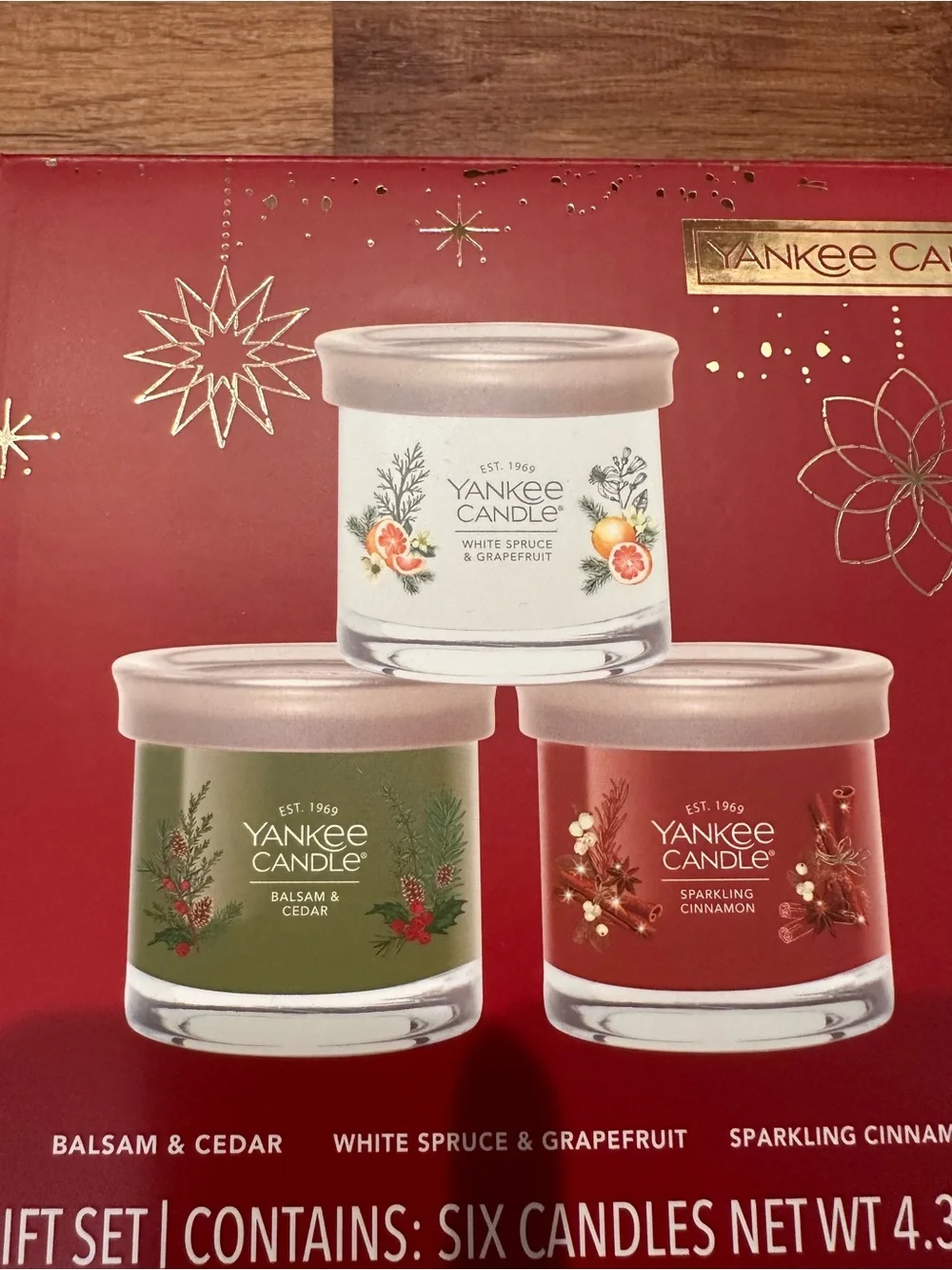 NIB Yankee Candle Holiday Candle Variety, 4.3 Ounce (Pack of 6)